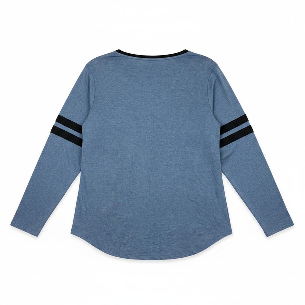 Disney Blue Long Sleeve Mickey Minnie Mouse Graphic Print Tee Shirt Top Size 2X - Picture 7 of 12